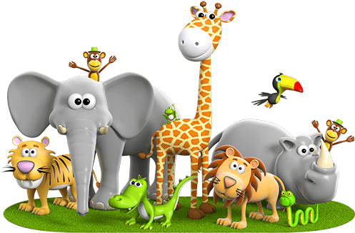 Stickers For Kids - Jungle Animals Png (500x333)
