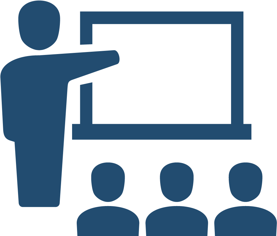 Teacher Training And Up-skilling - Classroom Icon Png Blue (1042x1042)