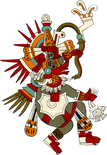 In Some Of The Ancient Mayan Ruins That Have Been Excavated - Aztec God Of Wind (434x555)