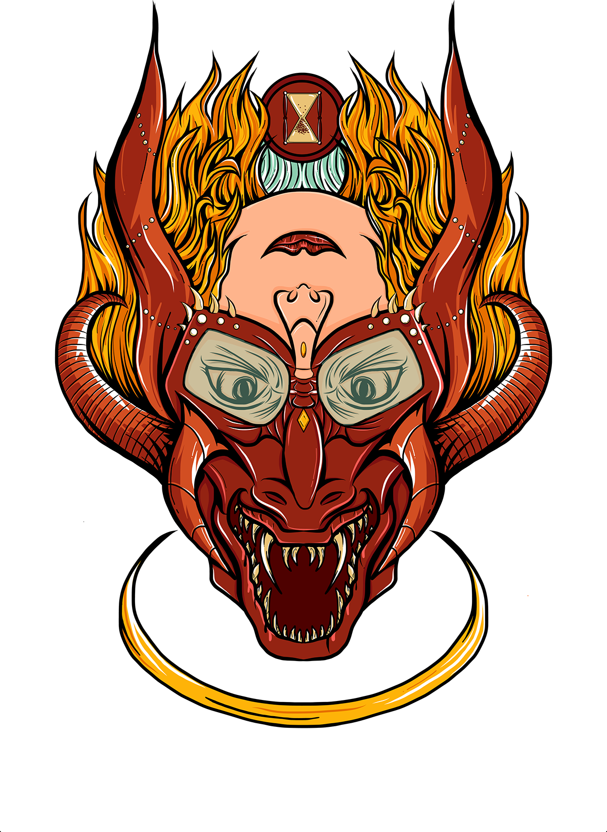 Moving Into Adobe Illustrator, I Typeset The Required - Seven Deadly Sins (1200x1645)