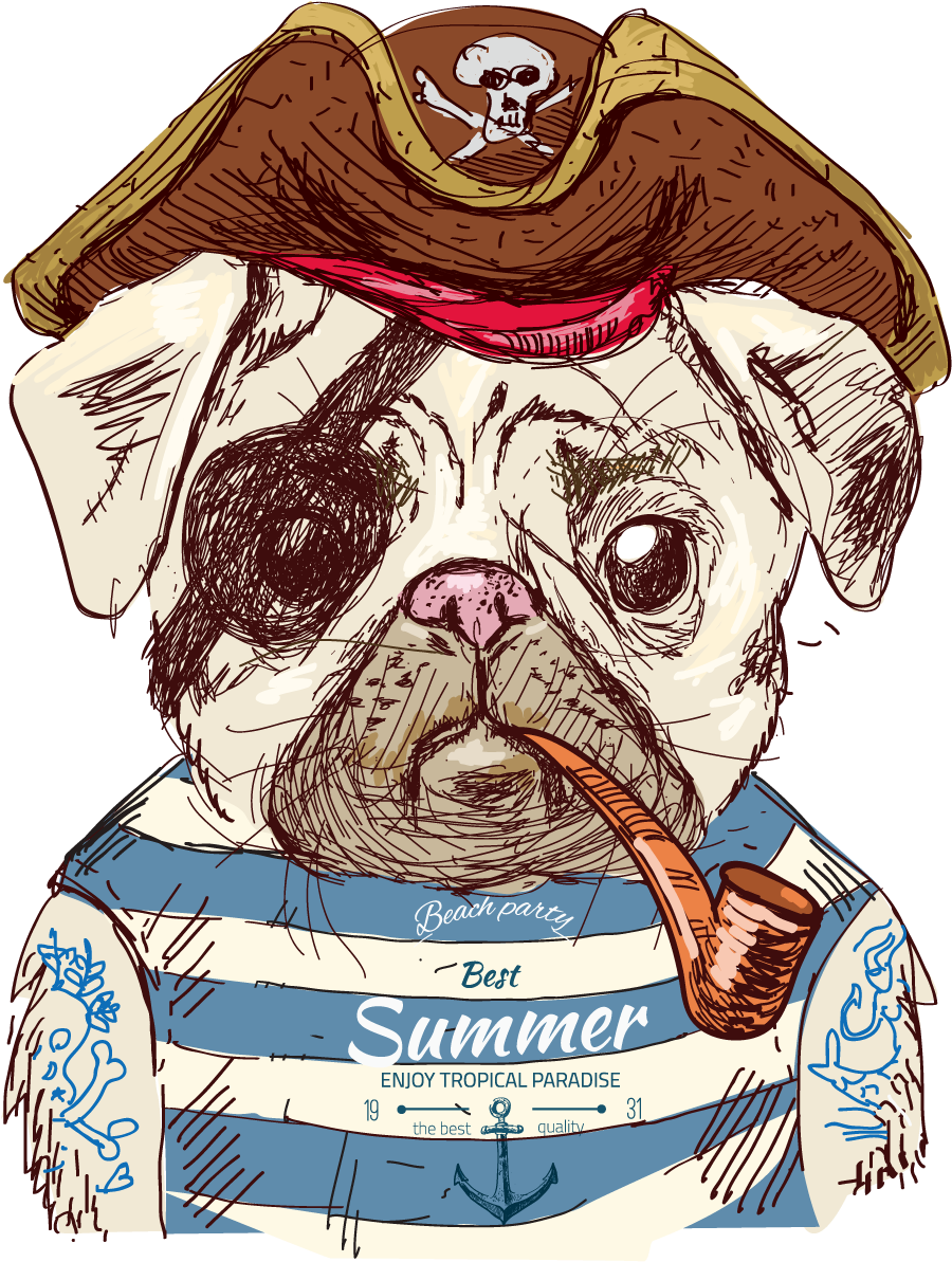 Pug Drawing Illustration - Let Me Love You (journal, Diary, Notebook Pages Inside (1276x1276)