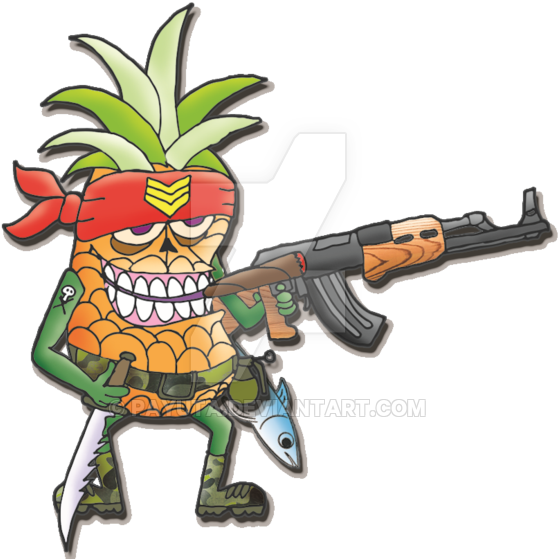 Fiverr Community Gig - Pineapple With A Gun (600x602)