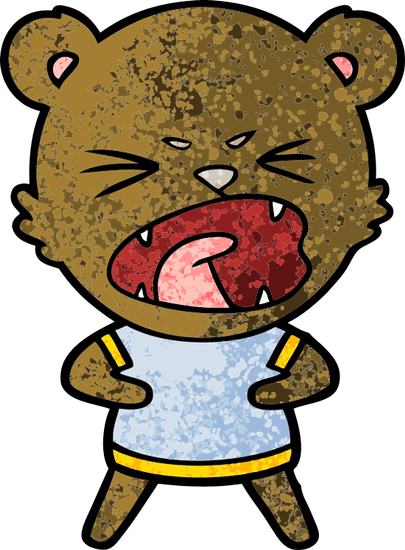 Angry Cartoon Bear - Dibujos Animado De Reir (405x550)