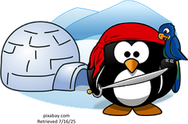 The Primary Factors Contributing To The Lpi's Problems - Pirate Penguin In Antarctica Shower Curtain (608x413)