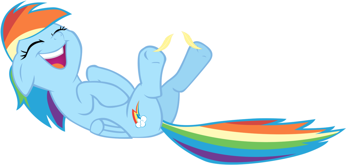 Feather, Hoof Tickling, Hooves, Laughing, Rainbow Dash, - My Little Pony Rainbow Dash Laugh (1280x625)