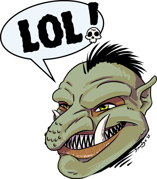 The Laughing Troll By Smudgedragon - Comics (520x592)