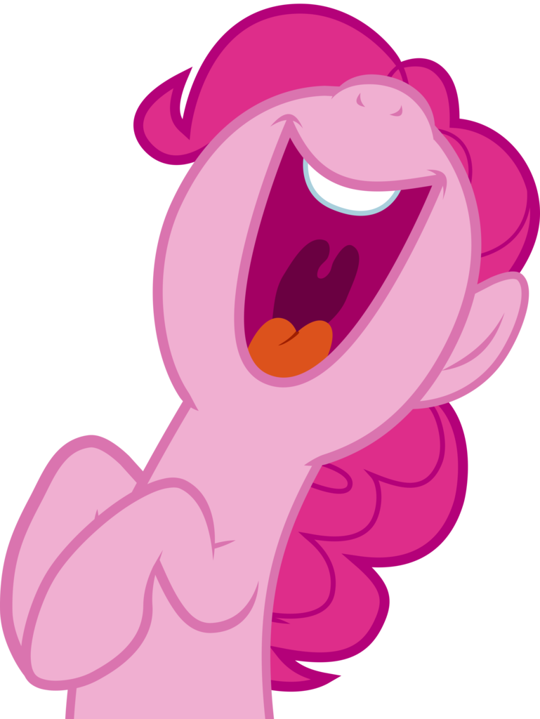 Uponia, Laughing, Nose In The Air, Open Mouth, Pinkie - Pinkie Pie Laughing (769x1024)