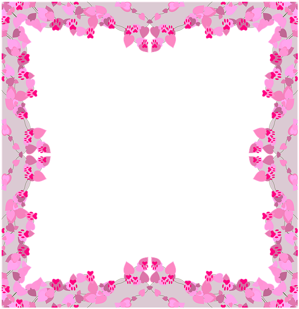Frames - Cherry Blossom Clipart Border (615x640)
