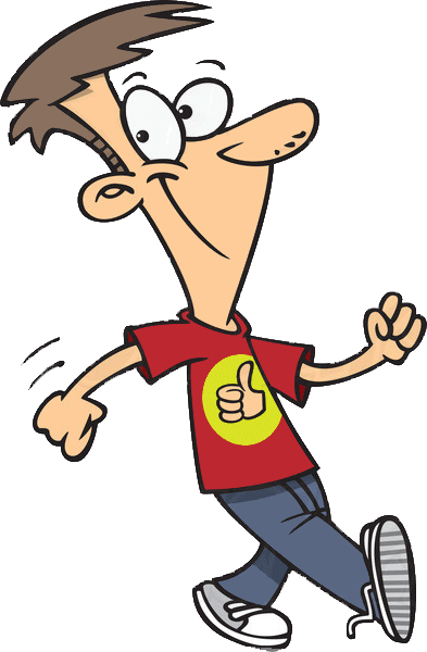 Cartoon Walk - Clipart Best - Take A Walk Cartoon (393x600)