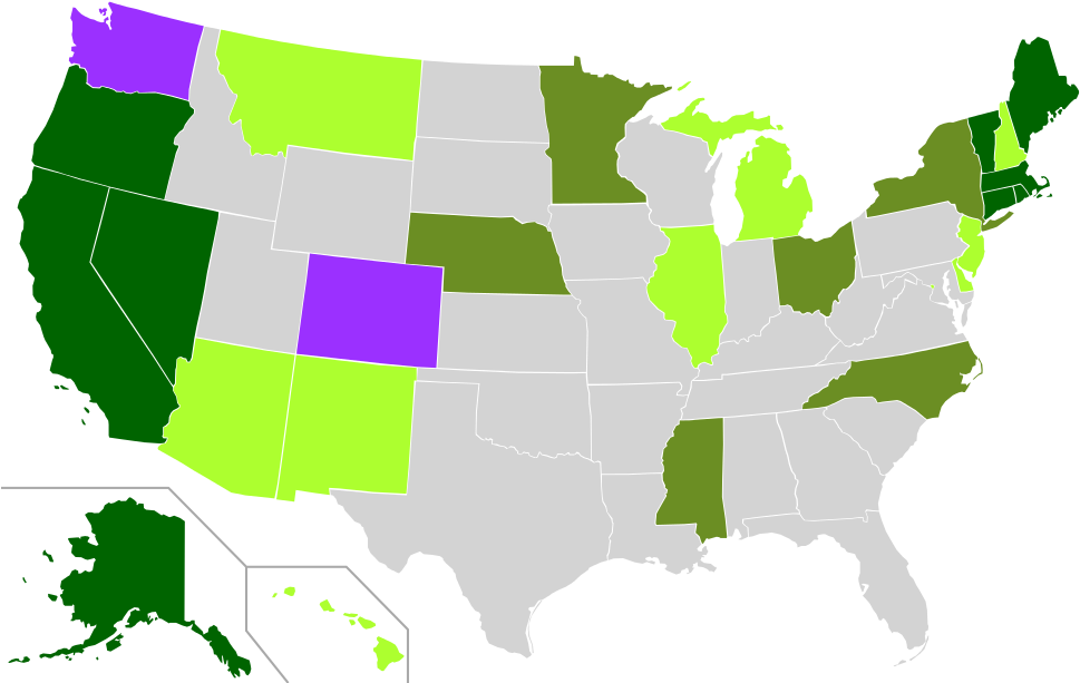 Map Of Us State Cannabis Laws - Legal Age Of Consent (1000x618)