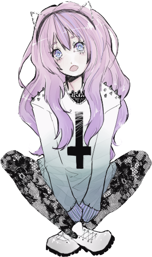 Pastel Goth Usagi By Camifortuna On Deviantart - Pastel Goth Anime Girl (500x550)
