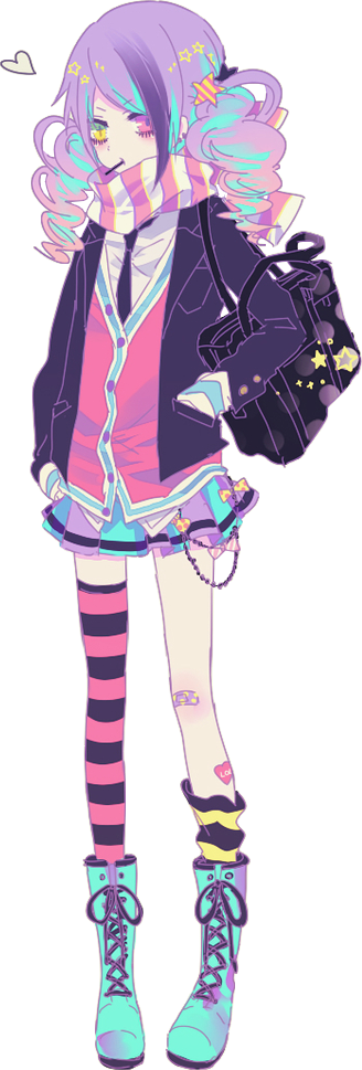 Http - //orig08 - Deviantart - Net/dc49/f/2014/ - Pastel Goth Anime Girl (328x969)