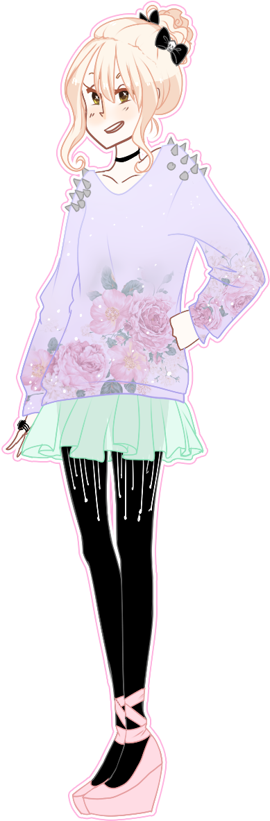 Pastel Girl Drawing, - Pastel Girl Drawing, (472x1251)