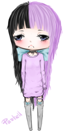 Pastel Goth Chibi Premade Pastel Goth By Pastel Goth - Drawing (288x494)
