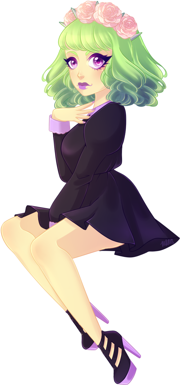 Pastel Goth Girl By Missybird Pastel Goth Girl By Missybird - Design (800x1350)