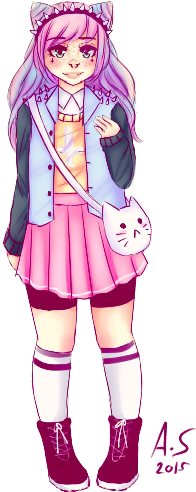 Pastel Goth Ish By Dabananaqueen Pastel Goth Ish By - Cartoon (1024x1024)