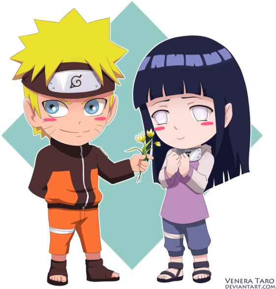 Naruto And Hinata Chibis By Venera-taro - Naruto And Hinata Chibi (600x600)