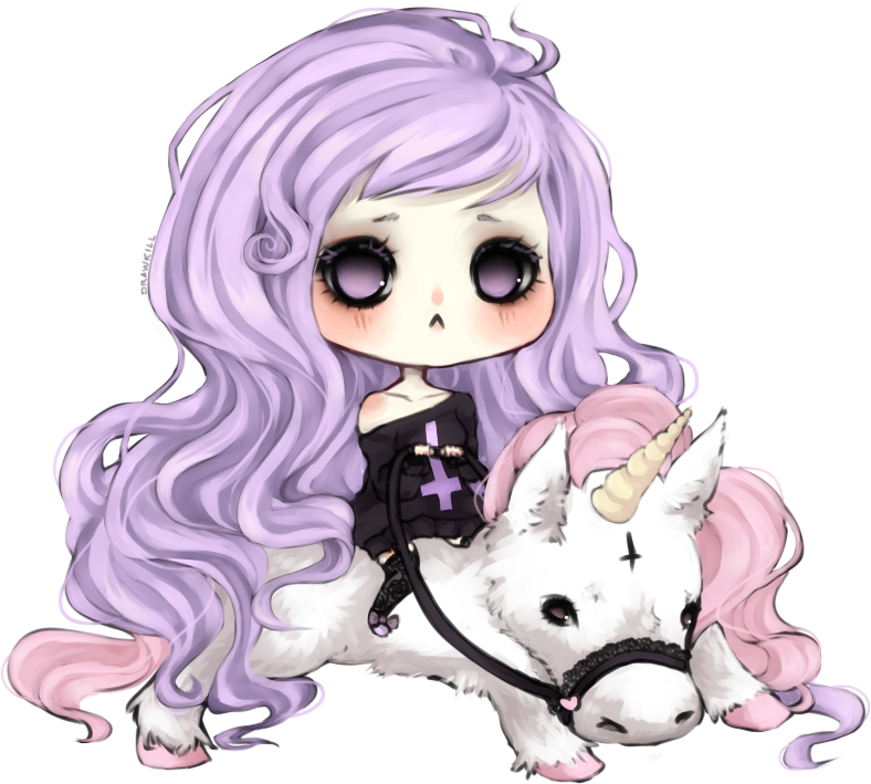 Unicorn, Pastel Goth, And Pastel Image - Pastel Goth (788x709)