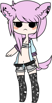 Pastel Goth Drawing Tumblr Image Gallery - Girl Base Pastel Goth (328x518)
