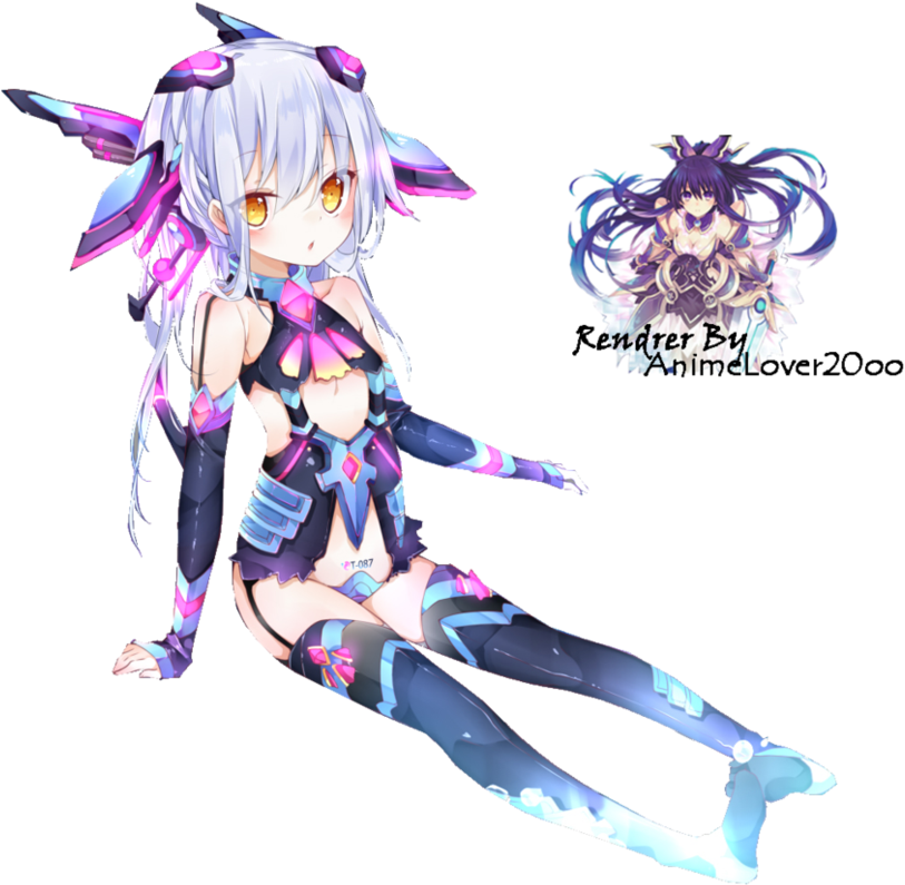 Pastel Goth Hair Colors Download - Galaxy Anime Girl Render (987x809)