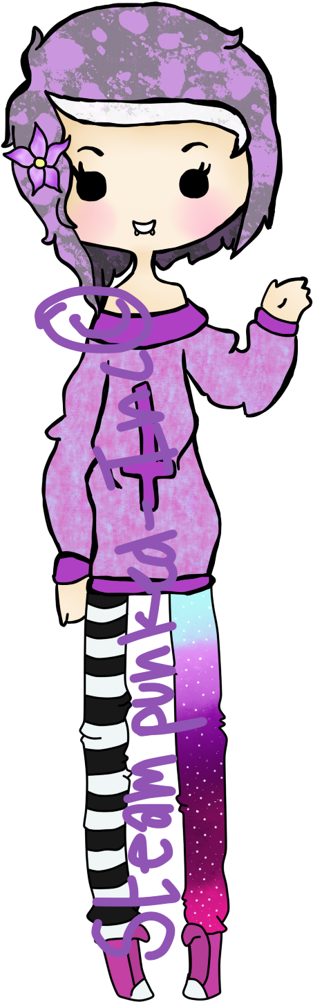 [dta]pastel Goth Adopt Girl [update] By Steampunkedinkling - Drawing (751x1657)