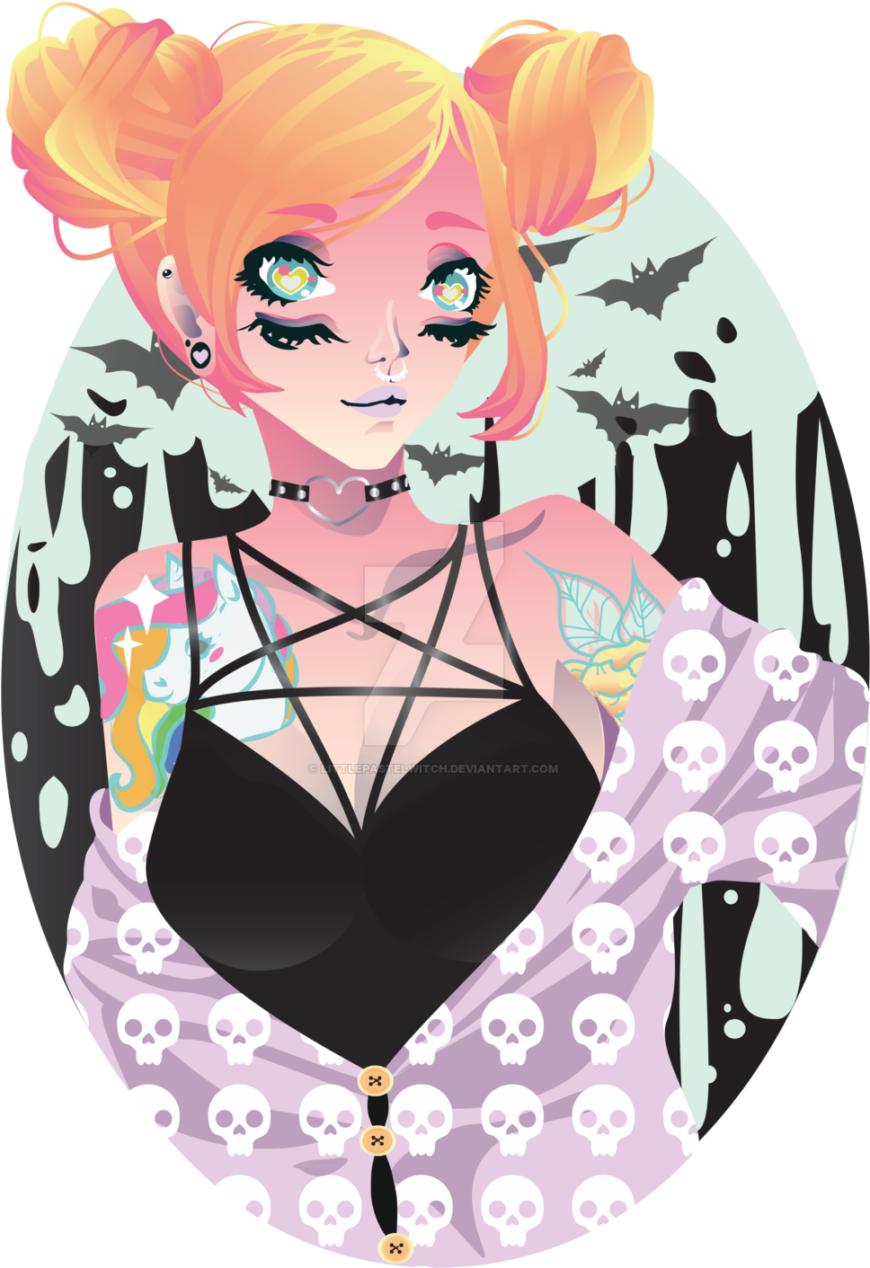 Pastel Goth By Littlepastelwitch Pastel Goth By Littlepastelwitch - Drawing (1024x1446)