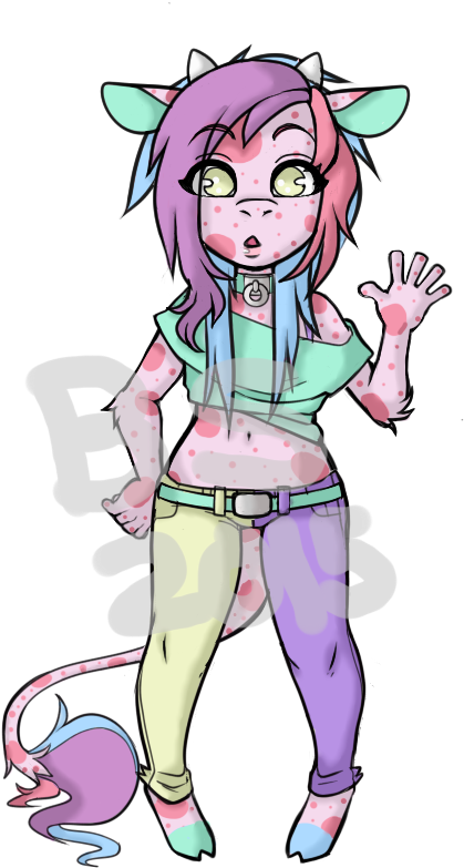 Pastel Goth Cow Girl By Nikko-usagi - Pastel (600x1000)