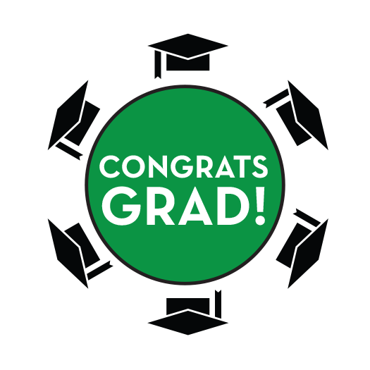 "congrats Grad" Green - Archive (525x525)