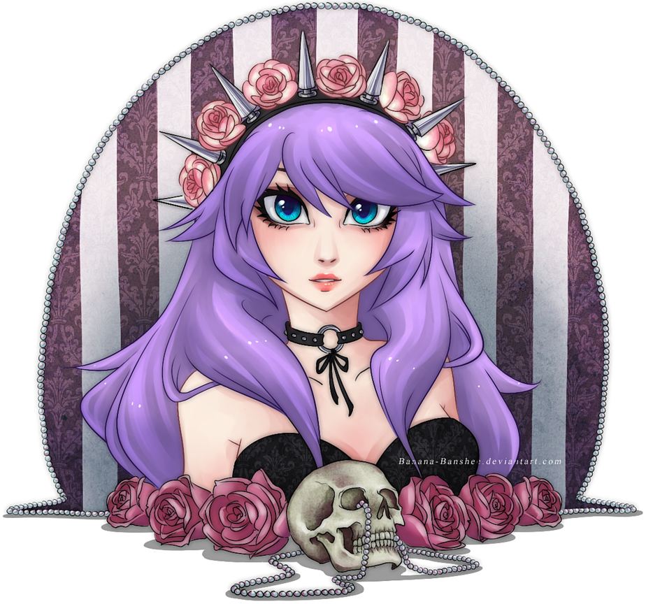 By Banana-banshee On Deviantart - Anime Pastel Goth Girl (924x864)