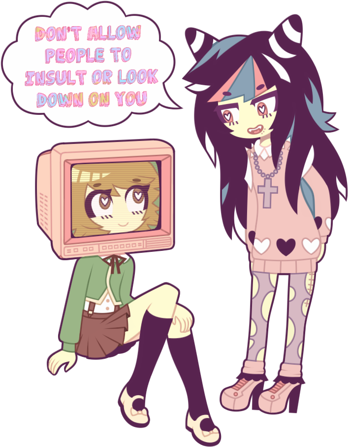 Pastelgoth - Deviantart - Dangan Ronpa Panty And Stocking (719x918)