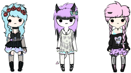 Pastel Goth Stuff - Dark Tumblr Png (640x480)