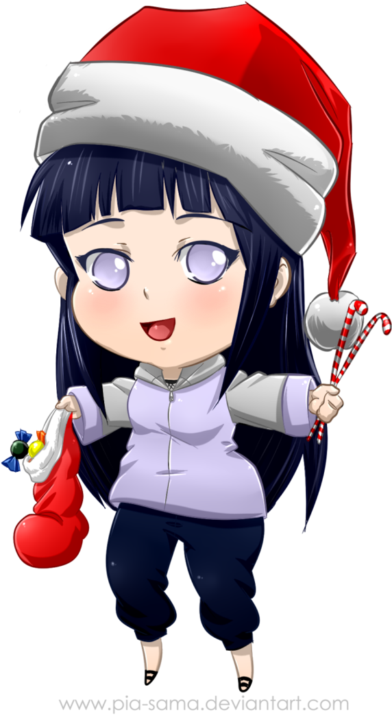 Chibi Hinata Christmas 2010 By Pia-sama - Hinata Christmas (707x1129)