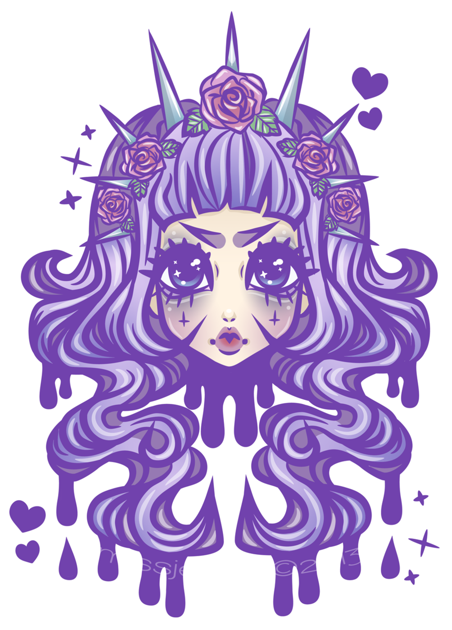 Pastel Goth Princess By Missjediflip On Deviantart - Pastel Goth Print (900x1268)