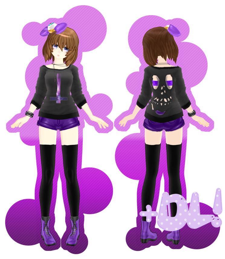 Pastel Goth Juu Dl By Juurenka - Mmd Pastel Goth Outfit (919x870)
