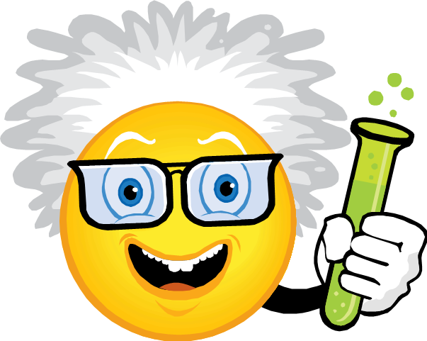 Emoji Clipart Science - Science Fair Clip Art (603x481)