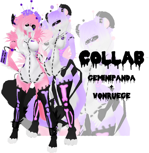 Pastel Goth Furry Collab - Furry Collab (500x500)