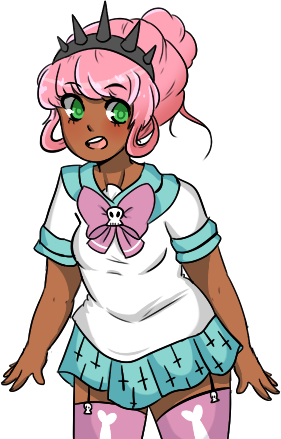 Pastel Pastel Goth Chibi Oc Original Cute Girls Cute - Cartoon (281x439)