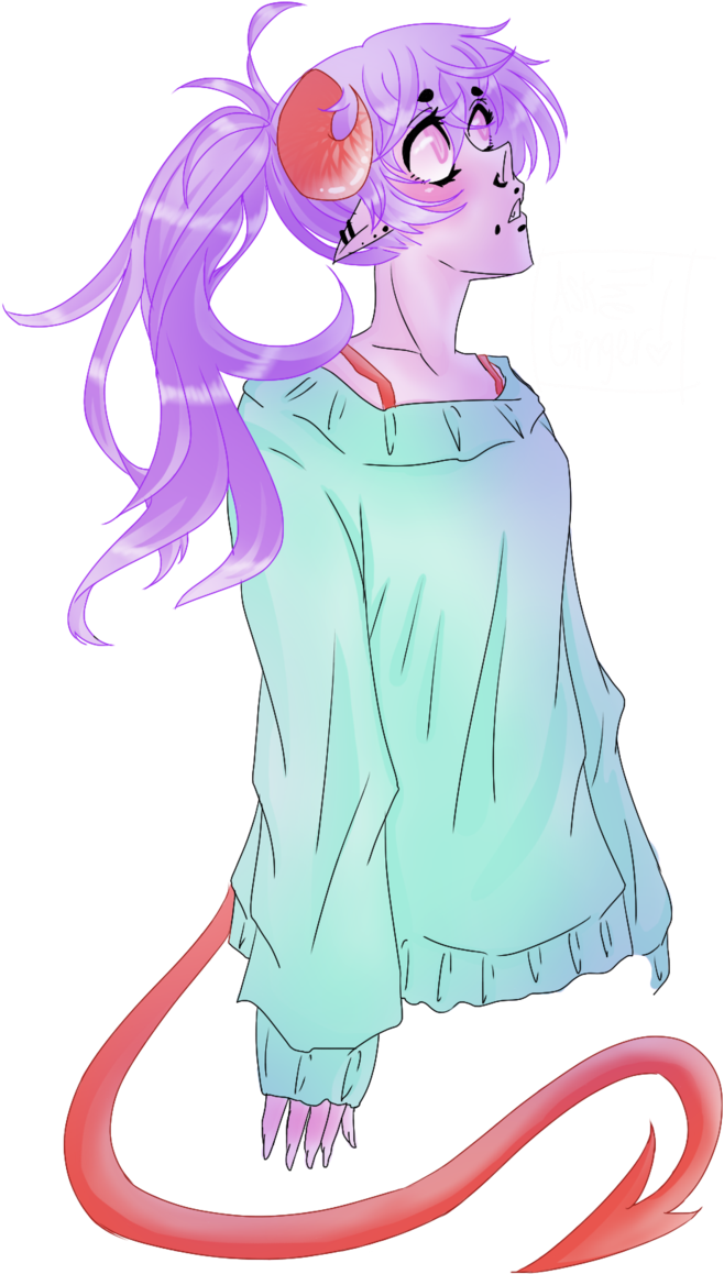 Pastel Goth Demon By Asktheginger - Cartoon (675x1184)