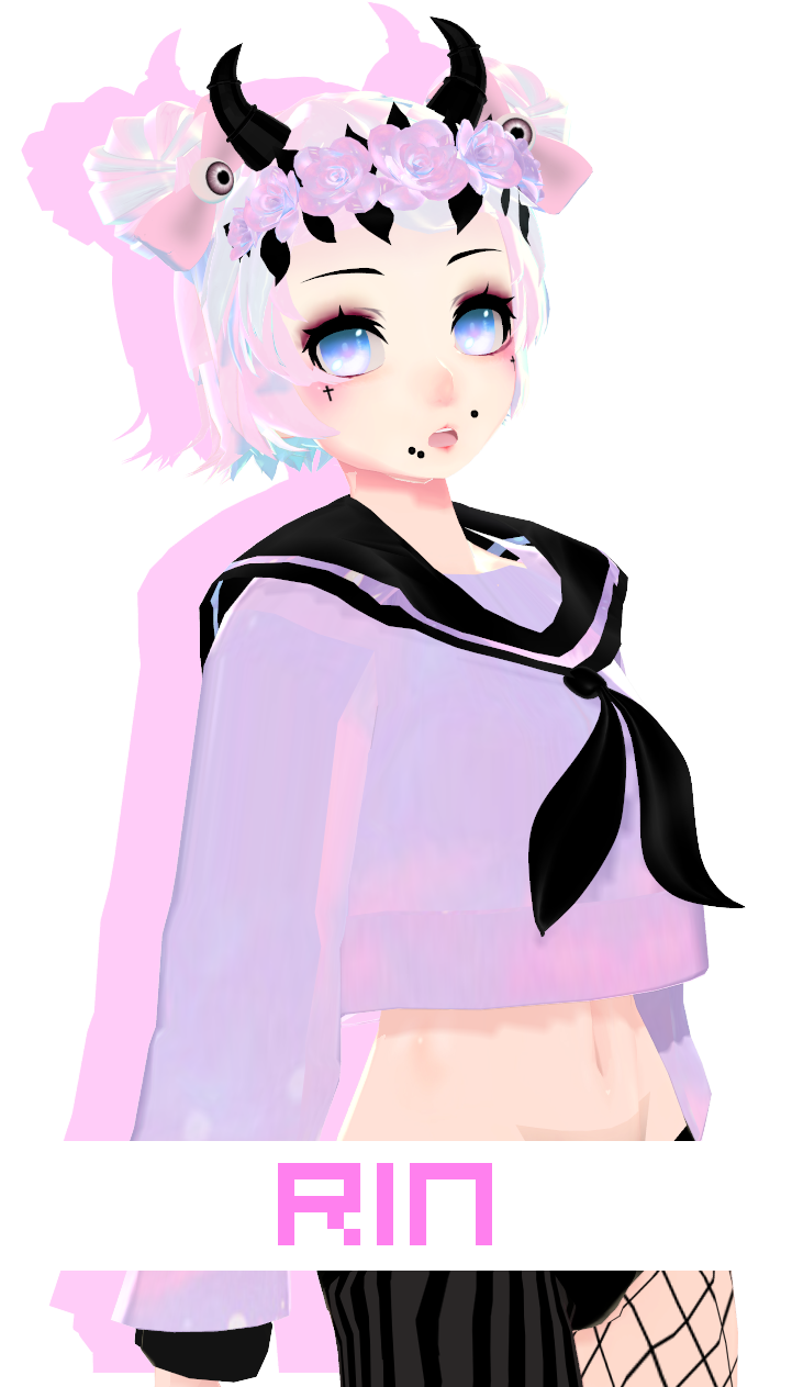 Tda Pastel Goth Rin By Thisiskenz - Mmd Pastel Goth Rin (720x1270)