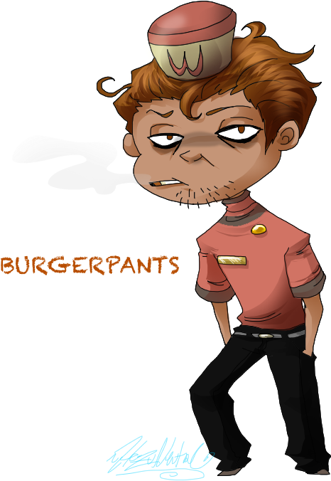 Overtale Chibi- Burgerpants By Hezuneutral - Chibi (700x700)