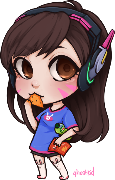 Overwatch D - D Va Chibi Fanart (392x614)