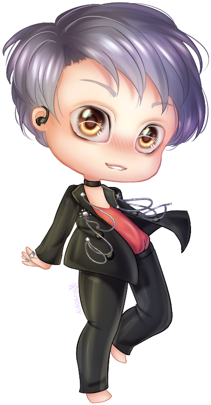 Bts Rap Monster Dibi Chibi By Hanaokiku - Rm Chibi Bts Png (484x848)
