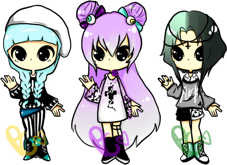 Pastel Goth Adopts By Mochikuu - Deviantart (900x678)