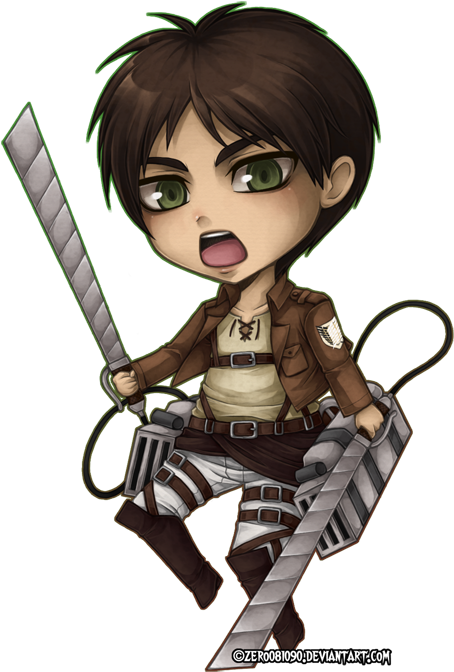 Eren Jaeger Chibi By Zero0810 On Deviantart - Eren Chibi Png (482x709)