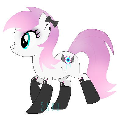 Mlp Pastel Goth 15 Points By Sakuadopts - Cartoon (451x420)