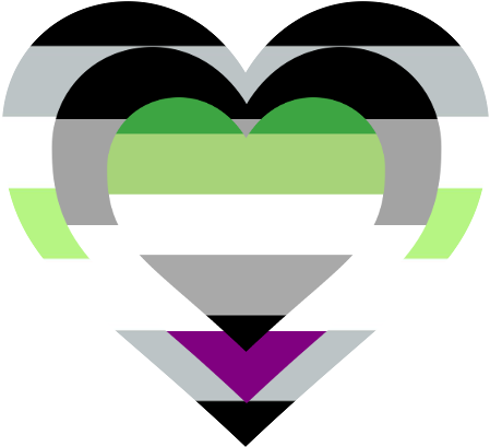 Image Of Three Hearts Inside Of Each Other In The Colors - Heart (500x500)