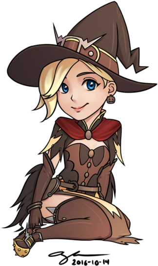 2016 - Overwatch Witch Mercy Chibi (600x600)