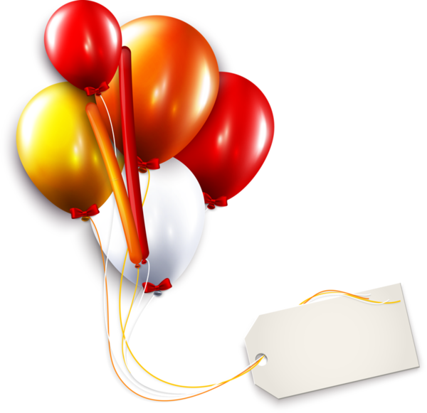 Birthday Balloon Gift Clip Art - Holiday (600x581)