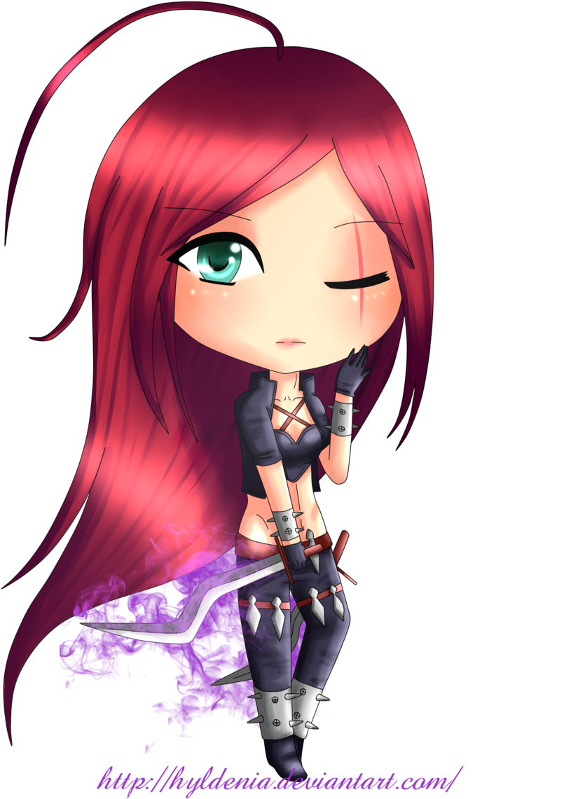 Chibi Katarina - League Of Legends Chibi Katarina (900x1273)