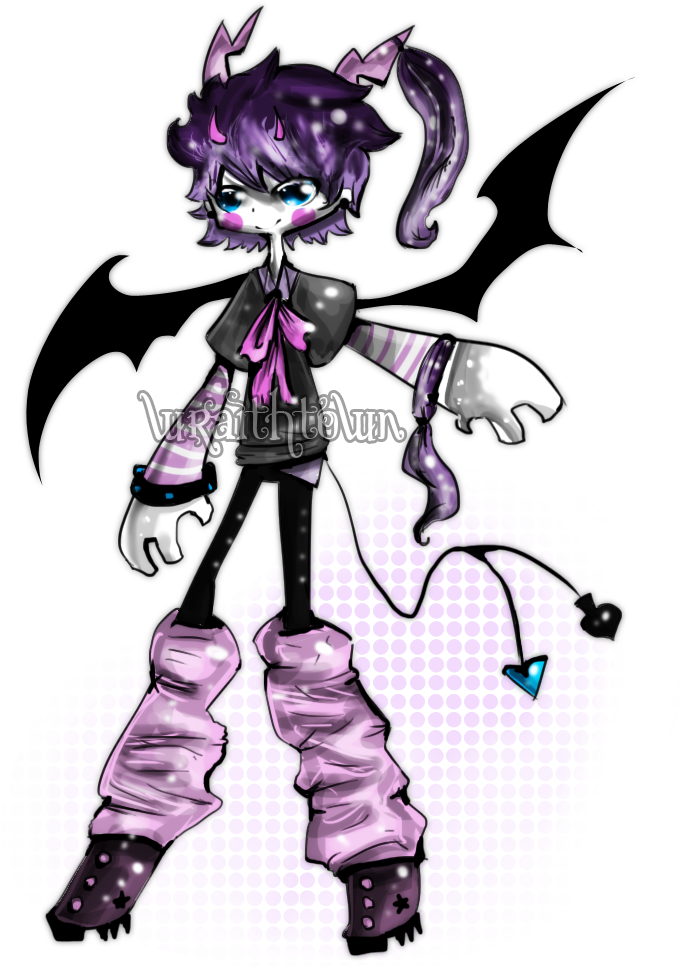 Adoptable { Closed } { Pastel Goth Demon } By Wraithtown - Cartoon (680x967)